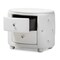 Baxton Studio Davina Hollywood 2-drawer White Faux Leather Upholstered Nightstand 122-6755 - alternate 4